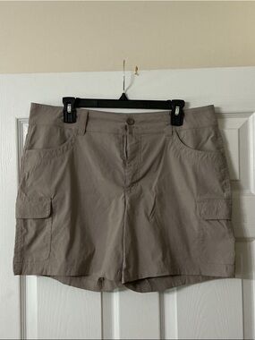 Eddie Bauer Women's Cargo Shorts in Taupe